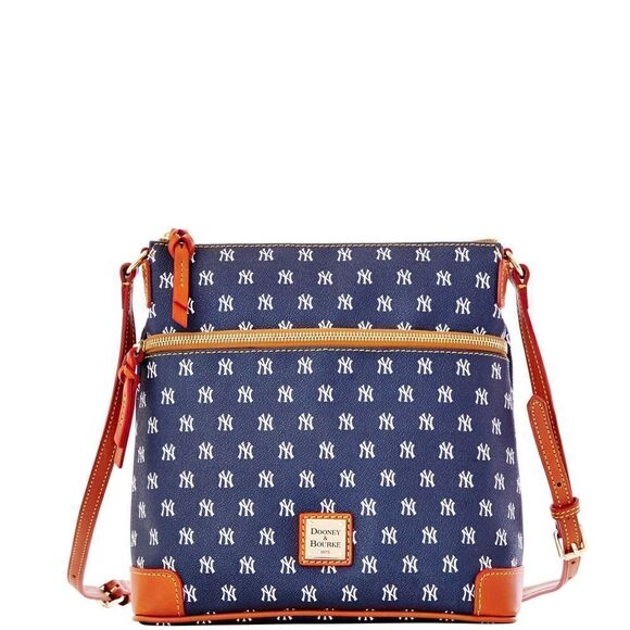 NYY Dooney & Burke Womens New York Yankees Gretta Crossbody Purse EUC - Picture 1 of 16